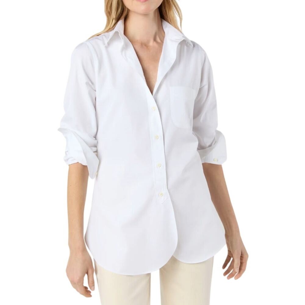 Ann Mashburn Button Down Boyfriend Shirt Size M